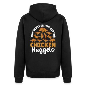 Nuggets Lover Chicken Nugget Fast Food Chicken - Veste à capuche bio Premium Unisexe - noir - Dos - Nico (187cm)