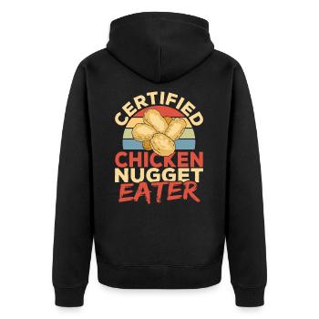 Nug Life Chicken Lover Nuggets Lover Chicken - Unisex Premium Organic Zip Hoodie - black - Back - Nico (187cm)