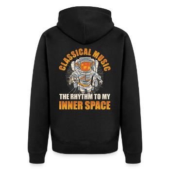 Arcade-Spiel Spielzeug-Spiel Arcade-Spiel - Unisex Premium Bio Zip Hoodie - Schwarz - Hinten - Nico (187cm)