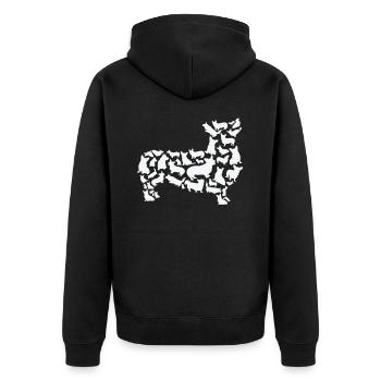 Pembroke Welsh Corgi Dog Mom Pembroke Welsh Corgi - Unisex Premium Organic Zip Hoodie - black - Back - Nico (187cm)