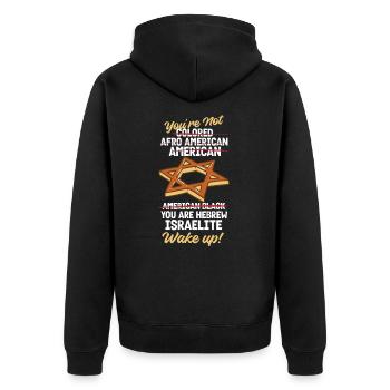 Israël Vous êtes un Juif israélite hébreu - Veste à capuche bio Premium Unisexe - noir - Dos - Nico (187cm)