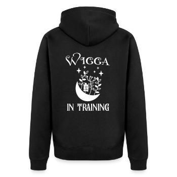 Wiccan dans l’éducation sorcellerie lune magique spirituel - Veste à capuche bio Premium Unisexe - noir - Dos - Nico (187cm)