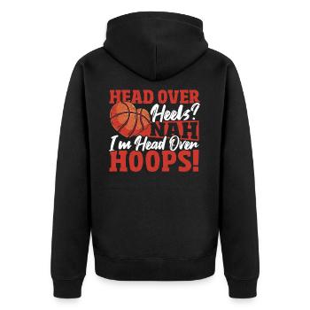 La Saint-Valentin Love Basket Basketball Must Haves pour - Veste à capuche bio Premium Unisexe - noir - Dos - Nico (187cm)
