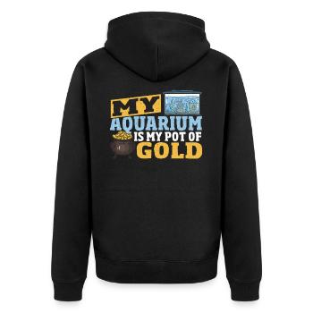 Aquarium Owner Aquarium Fishkeeper - Unisex Premium Organic Zip Hoodie - black - Back - Nico (187cm)