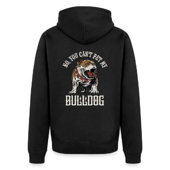 Non, tu ne peux pas caresser mon bouledogue - Veste à capuche bio Premium Unisexe - noir - Dos - Nico (187cm)