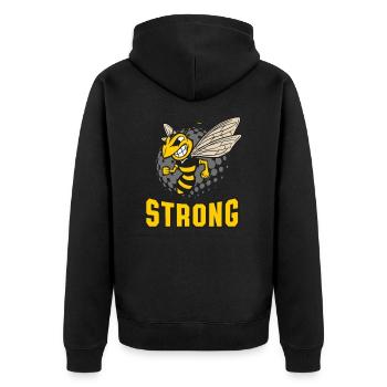 Bees Pun Beekeeper Bee Lover Inspiration - Unisex Premium Organic Zip Hoodie - black - Back - Nico (187cm)