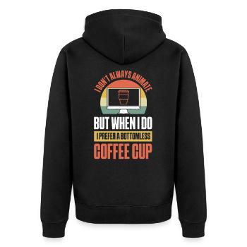 Grafikdesigner 3D-Kunst 3D-Animateur - Unisex Premium Bio Zip Hoodie - Schwarz - Hinten - Nico (187cm)