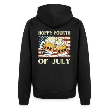 USA Chope de bière brasserie bière artisanale américaine - Veste à capuche bio Premium Unisexe - noir - Dos - Nico (187cm)