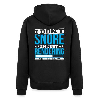 Animate Cartoonist Funny Shirts for 3D Animators/ - Unisex Premium Organic Zip Hoodie - black - Back - Nico (187cm)