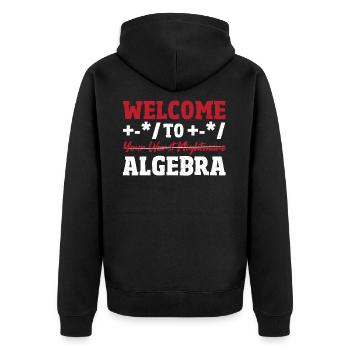 Formules Pi Math Teacher Math Cadeaux liés aux mathématiques - Veste à capuche bio Premium Unisexe - noir - Dos - Nico (187cm)