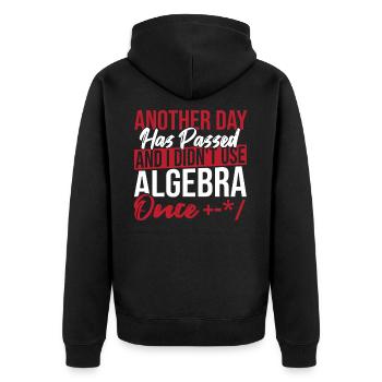 Algebra Lover Graph Math Nerd Je n’ai pas utilisé l’algèbre - Veste à capuche bio Premium Unisexe - noir - Dos - Nico (187cm)