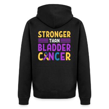 Boucle du cancer de la vessie survivant - Veste à capuche bio Premium Unisexe - noir - Dos - Nico (187cm)