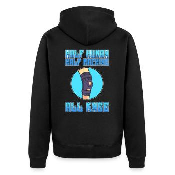 Rehab Bionic Aftermarket Parts Bionic Knee Support - Unisex Premium Organic Zip Hoodie - black - Back - Nico (187cm)