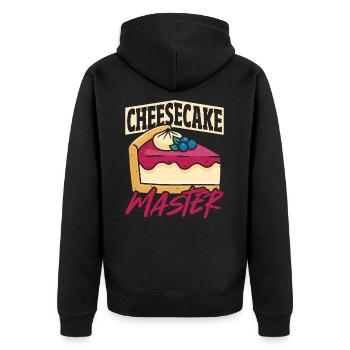Gâteau au fromage Cheese Eater Candy - Veste à capuche bio Premium Unisexe - noir - Dos - Nico (187cm)