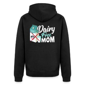 Lait végétal Lait sans produits laitiers & - Veste à capuche bio Premium Unisexe - noir - Dos - Nico (187cm)