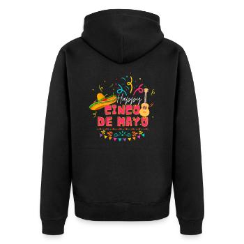 Happy Cinco De Mayo Mexikanisches Fest Mexico - Unisex Premium Bio Zip Hoodie - Schwarz - Hinten - Nico (187cm)