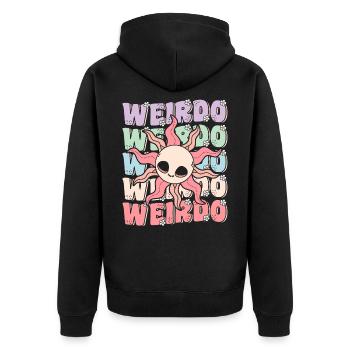 Groovy Weirdo Kawaii Pastel Goth Sun - Unisex Premium Organic Zip Hoodie - black - Back - Nico (187cm)
