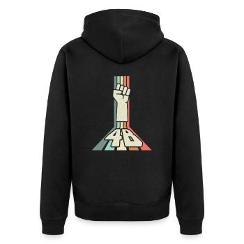 Mouvement 4B Femmes féministes coréennes rétro - Veste à capuche bio Premium Unisexe - noir - Dos - Nico (187cm)