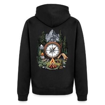 Scène de la nature - Veste à capuche bio Premium Unisexe - noir - Dos - Nico (187cm)