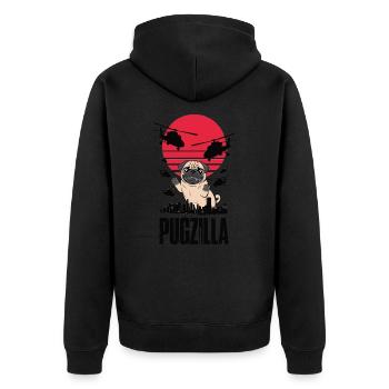 Pugzilla - Veste à capuche bio Premium Unisexe - noir - Dos - Nico (187cm)