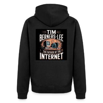 Patrimoine de l’humanité - Tim Berners Lee - Veste à capuche bio Premium Unisexe - noir - Dos - Nico (187cm)