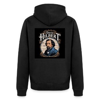 Heritage of Humanity - David Hilbert - Unisex Premium Organic Zip Hoodie - black - Back - Nico (187cm)