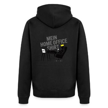 Chemise de bureau à domicile - Veste à capuche bio Premium Unisexe - noir - Dos - Nico (187cm)