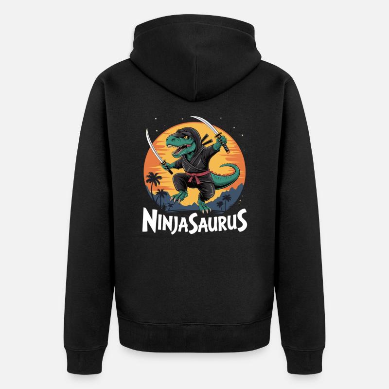 Ninjasaure - Veste à capuche bio Premium Unisexe - noir