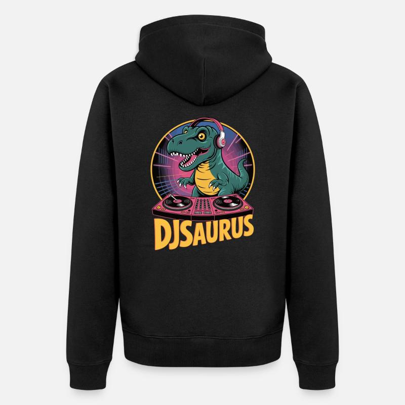 DJsaurus - Veste à capuche bio Premium Unisexe - noir