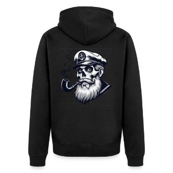 Capitaine Hambourg St Pauli Crâne de la ville hanséatique - Veste à capuche bio Premium Unisexe - noir - Dos - Nico (187cm)