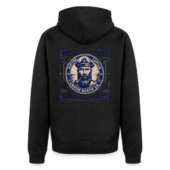 Capitaine Hambourg St Pauli Crâne de la ville hanséatique - Veste à capuche bio Premium Unisexe - noir - Dos - Nico (187cm)