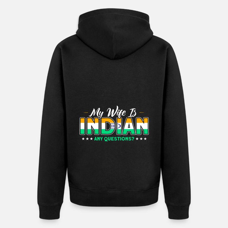 Inde Indian Roots Cadeau - Veste à capuche bio Premium Unisexe - noir