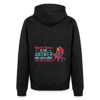Square Dance Music Caller Folk Dance Dancer Usa - Unisex Premium Organic Zip Hoodie - black - Back - Nico (187cm)