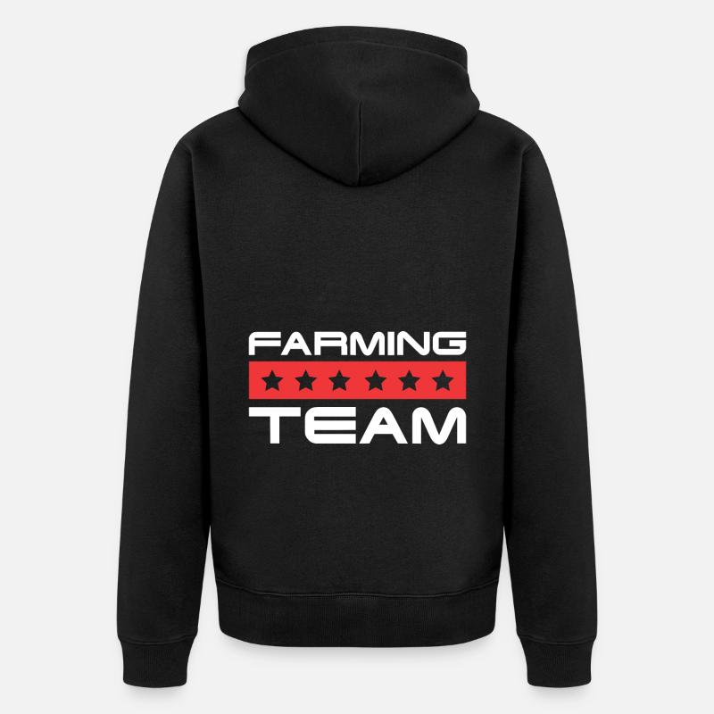 Farming Crew - Unisex Premium Bio Zip Hoodie - Schwarz