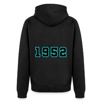 1952 Year Birthday - Unisex Premium Organic Zip Hoodie - black - Back - Nico (187cm)