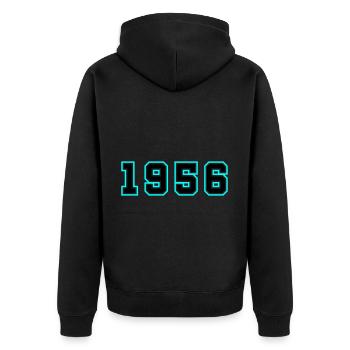1956 Year Birthday - Unisex Premium Organic Zip Hoodie - black - Back - Nico (187cm)
