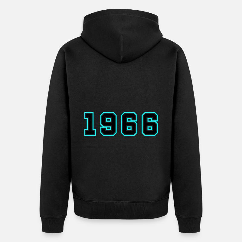 1966 Année Anniversaire - Veste à capuche bio Premium Unisexe - noir