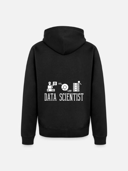 Data Scientist Data Science Science - Veste à capuche bio Premium Unisexe - noir