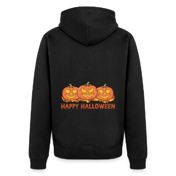 Citrouille d’Halloween - Veste à capuche bio Premium Unisexe - noir - Dos - Nico (187cm)