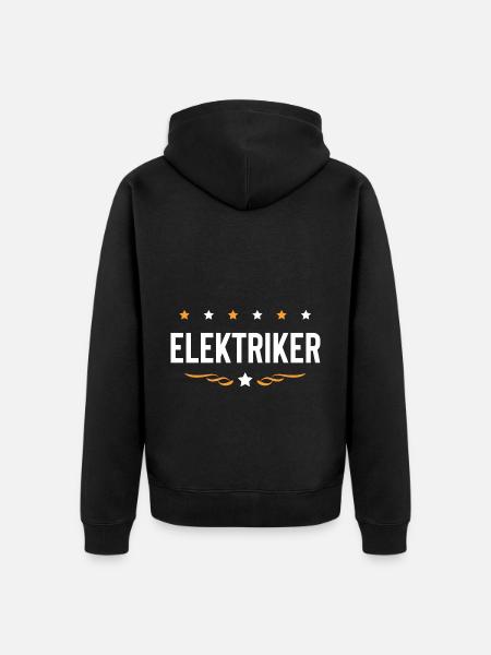 Elektriker Beruf - Unisex Premium Bio Zip Hoodie - Schwarz
