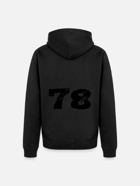 78 Number jersey - Unisex Premium Organic Zip Hoodie - black