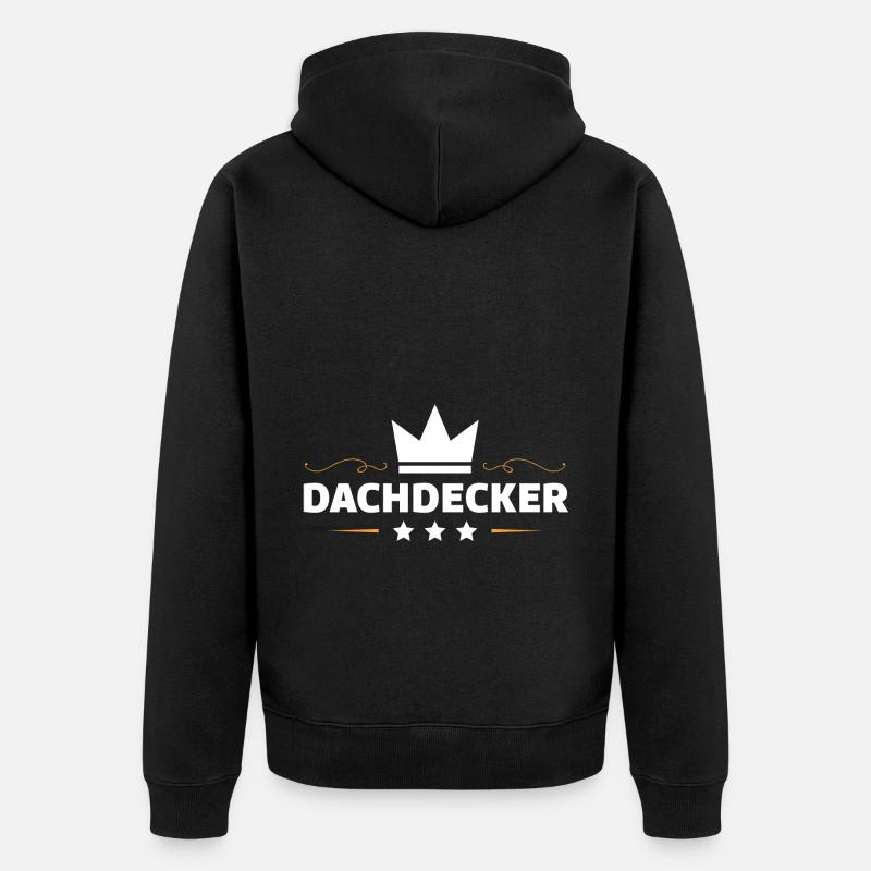 Dachdecker Beruf - Unisex Premium Bio Zip Hoodie - Schwarz