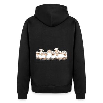 Mouton - Veste à capuche bio Premium Unisexe - noir - Dos - Nico (187cm)