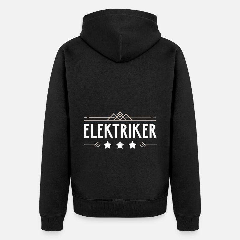 Elektriker Beruf - Unisex Premium Bio Zip Hoodie - Schwarz