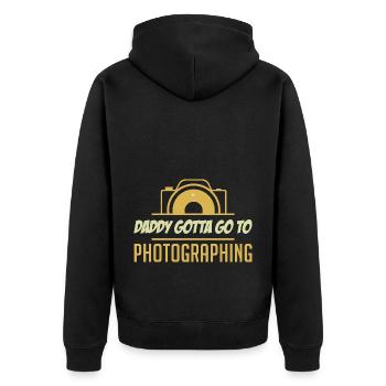 Father's Day gift for dad for Men's Day - Unisex Premium Organic Zip Hoodie - black - Back - Nico (187cm)