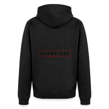 Après-ski 2024 - Veste à capuche bio Premium Unisexe - noir - Dos - Nico (187cm)