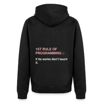 Conception de cybersécurité pour la sécurité informatique et les pirates informatiques - Veste à capuche bio Premium Unisexe - noir - Dos - Nico (187cm)