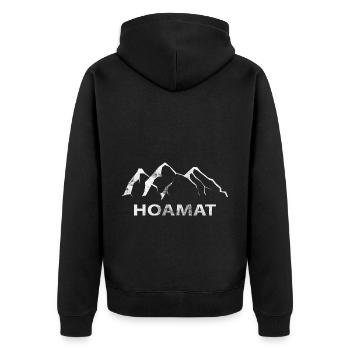 Schafskopf - (3) - Unisex Premium Bio Zip Hoodie - Schwarz - Hinten - Nico (187cm)