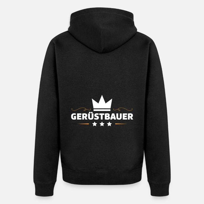 Gerüstbauer Beruf - Unisex Premium Bio Zip Hoodie - Schwarz