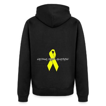 Astronaut and Cosmonaut Astronaut - Unisex Premium Organic Zip Hoodie - black - Back - Nico (187cm)
